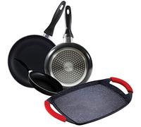 San Ignacio Cune SIP Set 3 Sartenes + Plancha Grill, aluminio Prensado
