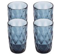 San Ignacio Juego de 4 Vasos de cristal de 350ml Azul