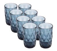 San Ignacio Juego de 8 Vasos de cristal de 350ml Azul