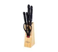 San Ignacio Juego de cuchillos de cocina (Chef, Panero, Deshuesador) acero inox con tacoma marrón