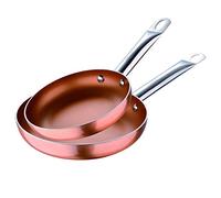 San Ignacio Juego de sartenes (20 y 24 cm) Professional Chef Copper Plus de alumino prensado aptas para induccion, Aluminio
