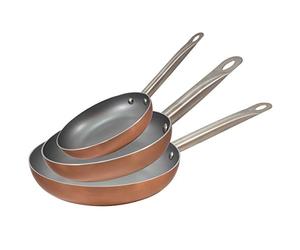 San Ignacio Optimum Plus Set 3 Sartenes, Aluminio Prensado, Aptas para Inducción, 18, 22, 26 cm