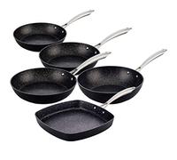 San Ignacio PK1281 Vita Set de sartenes 20/24/28 + Grill Wok 28 cms. Aluminio Forjado, inducción