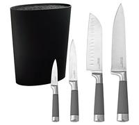 San Ignacio PK658 Set de Tacoma Universal Lavable y Juego de 4 Cuchillos, Gris