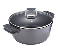 San Ignacio Q1940 Cacerola con Tapa, Aluminio Forjado, Gris, 24 cm