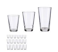 San Ignacio Set 18 vasos lineas colección VIVALTO
