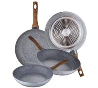 San Ignacio Set 4 sartenes Ø20 Ø24 Ø26 y Ø28 Daimiel, aluminio forjado, inducción