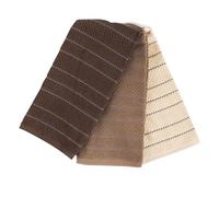 San Ignacio Set de 3 pcs Trapos de Cocina 50x70cm 100% algodón (Beige +marrón Claro + marrón Oscuro) Natur