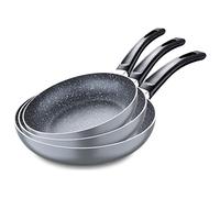 San ignacio set 3pc sartenes (16,20,24cm) aluminio prensado, apto para
