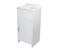 San Marco Mueble lavadero ahorra espacio de PVC 42,5 x 35 cm con lavabo