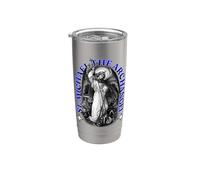 San Miguel Arcángel Protector Justicia Ángel Índigo Vaso térmico de acero inoxidable de doble pared