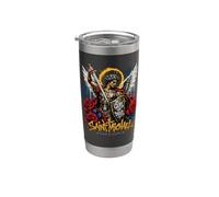 San Miguel Defiende Nosotros Arcángel Graffiti Ángel Fe Arte Vaso térmico de acero inoxidable de doble pared