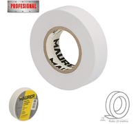 SANCO STORE - MAURER Cinta Aislante, PVC, Profesional, 25 metros x 19 mm. x 0,13 mm espesor. Color Blanca.