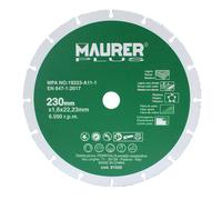 SANCO STORE - MAURER Disco De Corte Para Madera y Plasticos Ø 230 x 1,6 mm.