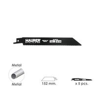 SANCO STORE - MAURER Hoja Para Sierra Sable Metal 152 mm. - 18 TPI Tipo Bosch (5 piezas)