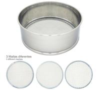 SANCO STORE - ORYX Harinero Tamizador Acero inoxidable Ø 20 cm. Con 3 Mallas Intercambiables