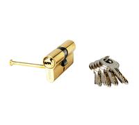 SANCO STORE - WOLFPACK LINEA PROFESIONAL Cilindro Wolfpack Seguridad 30x40/15,0 Latonado 5 Llaves