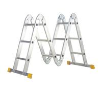 SANCO STORE - WOLFPACK LINEA PROFESIONAL Escalera Multiposicional Aluminio 6 Rotulas 12 Peldaños