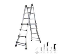 SANCO STORE - WOLFPACK LINEA PROFESIONAL Escalera Telescópica Aluminio 3+3 Peldaños Perfil 67 mm.