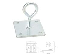 SANCO STORE - WOLFPACK LINEA PROFESIONAL Gancho Wolfpack Con pletina Multiuso Cerrado Zincado