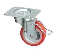SANCO STORE - WOLFPACK LINEA PROFESIONAL Rueda Poliuretano Placa Con Freno 60 mm.