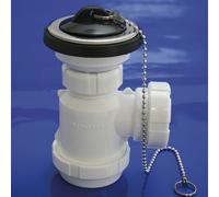 SANCO STORE - WOLFPACK LINEA PROFESIONAL Sifon Botella Extensible T-3-M 1 1/2 Mini con Valvula y tapón