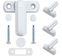 Sandiyago 4pcs Cerradura de Seguridad Bloqueo para Ventanas UPVC Tipo Antirrobo T Cierre de Ventanas Seguridad Restrictor de Puerta y Ventana para Guardería Hogar Oficina Blanco