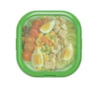 Sándwich Hermético Reutilizable Silicona Bol Taza Almacenamiento Alimentos | Recipientes Para Sándwich Aptos Para Microondas Y Lavavajillas Para Comida Snack Almuerzo Niños Chicos Adultos Verde