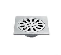 Sandyseptember Desagüe de suelo con tapa extraíble, 100 x 100 mm, cuadrado, acero inoxidable, protección contra desagüe de ducha, rejilla de drenaje, tamiz para baño, inodoro