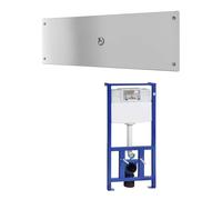 Sanela - Cisterna de inodoro piezoeléctrica con tapa antivandálica especial, incluido bastidor de montaje con cisterna SLR 21, 24 V CC SLW 02PA