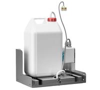 Sanela - Dispensador de jabón de pared para colocar detrás del espejo, acero inoxidable SLZN 84A