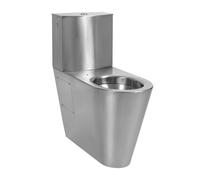 Sanela - Inodoro combi para personas discapacitadas, antivandálico, acero inoxidable SLWN 16