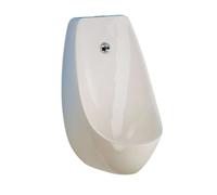 Sanela - Urinario Domino con pulsador de descarga y sensor de infrarrojos electrónico ALS, alimentación 24V DC, blanco SLP 17