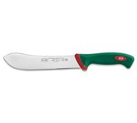 Sanelli Línea Premana Professional Cuchillo Cimitarra Larga, XL, Acero inoxidable, Verde/Rojo, Longitud de la hoja: 20 cm.