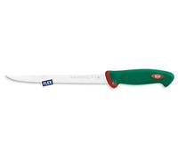 Sanelli Línea Premana Professional,Cuchillo Filetear Flexible Cm.22,Acero Inoxidable,Verde y Rojo,36.0x3.0x4.0 cm