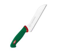 Sanelli Línea Premana Professional,Cuchillo Queso Restaurante Cm.18,Acero Inoxidable,Verde y Rojo,