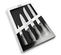Sanelli Linea Skin - Juego de cuchillos profesionales Chef de 4 piezas, acero inoxidable