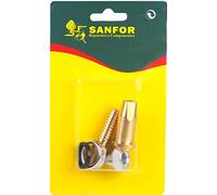 SANFOR Conjunto cono + husillo + tuerca CORTO para olla a presión adapatable a Magefesa, Respuesto para olla rápida, Dorado y plata