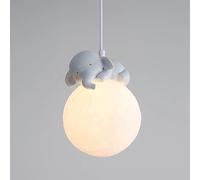 SANGPAO Lámpara Colgante De Bola Láctea Blanca Nórdica Para Dormitorio De Niños Almacén Lámpara Colgante De Techo De Luna Con Impresión 3D Iluminación Pequeña Y Linda Araña Regulable Para Niñas Para L