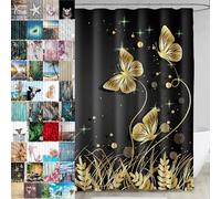 Sanilo Cortina de Ducha 180 x 200 cm, Muchas Cortinas de Ducha a Elegir, Incl. 12 Anillos, Impermeables, Efecto antimoho (Silhouette)