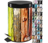 Sanilo Cubo de basura para el baño 3 L con dispositivo automático de descenso, muchas papeleras nuevas a elegir para el baño, con contenedor interior (Rainbow)