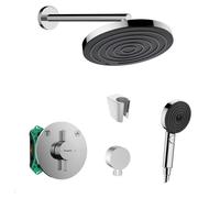 SANITINO - Conjunto de ducha con grifo empotrado hansgrohe, con cuerpo de montaje y accesorios kielle, cromo SANI21HHK000