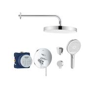 SANITINO - Conjunto de ducha con grifo y cuerpo empotrado Grohe, accesorios kielle, cromo SANI21GKK013