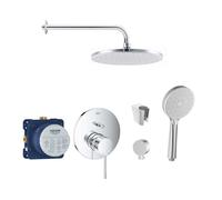 SANITINO - Conjunto de ducha con grifo y cuerpo empotrado Grohe, accesorios kielle, cromo SANI21GKK014
