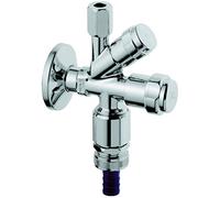 Sanitop-Wingenroth 17509 8 Grohe 41082-Válvula combinada, latón Cromado, Electrodomésticos Válvula de ángulo combinado-41082, 1/2 Zoll
