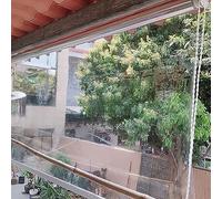 SANJIAOJIA Exterior Jardín Persianas Estor Enrollable Cortina Enrollable Transparente,Impermeable Cortinas de Plastico PVC,Toldo Vertical para Ventanas Puertas Pérgola,Ancho x Alto (70x180cm)