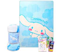 SANRIO Cinnamoroll - Juego de manta de tacto de seda, paquete con manta suave de Cinnamoroll más tatuajes, más para niños, adultos, niños, manta acogedora Cinnamoroll de 46 x 60 pulgadas