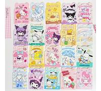 Sanrio Paquete de 10 Cuadernos Adorables de Dibujos Animados - Hello Kitty, Kuromi, My Melody, Mini Blocs de Notas, Cuadernos con Forma de Dibujos Animados, Material de para y el Hogar