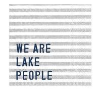 Santa Barbara Design Studio Servilletas de papel para cóctel con temática de lago, paquete de 20, 5 x 5 pulgadas, Lake People