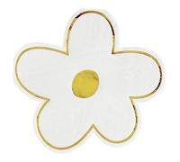 Santa Barbara Design Studio Servilletas de papel troqueladas para bebidas, con forma de flor, paquete de 20, 5 x 5 pulgadas, color blanco